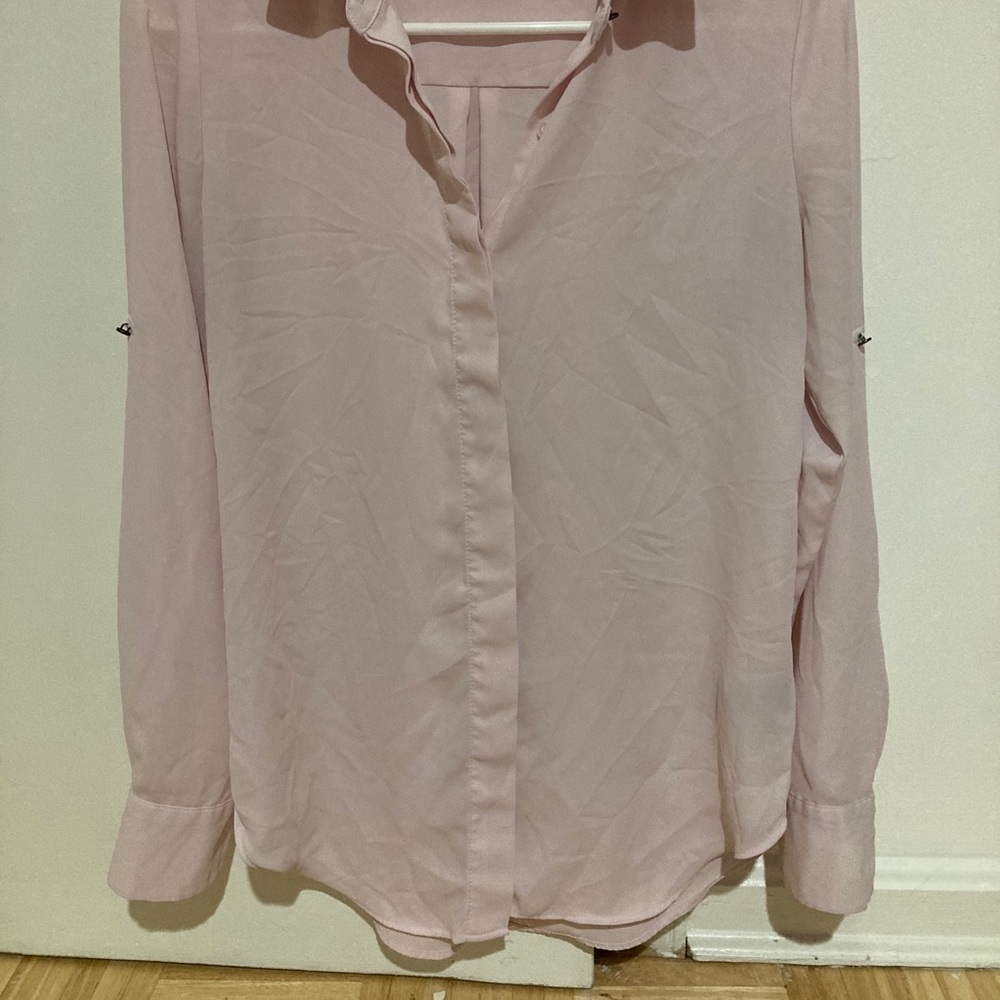 Pale pink work blouse